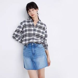 Madewell Rigid Denim A Line Mini Skirt 28